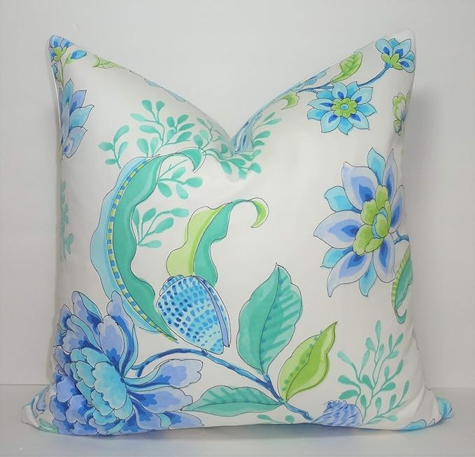 Ad4ssdu4 Cobalt Azul Lima Verde Divers Paradise Floral Náutico Coral