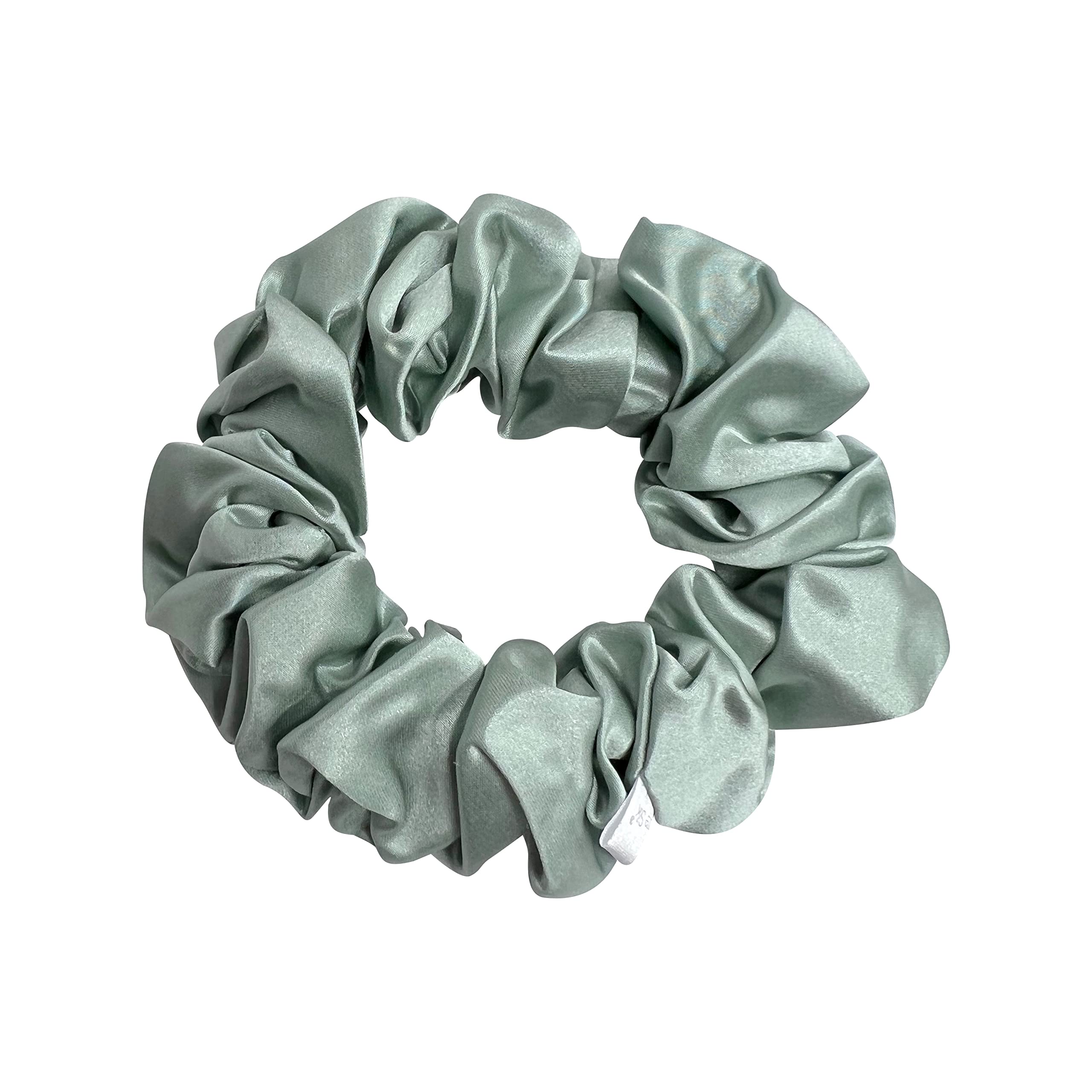 Jasmine Silk Pure Silk Charmeuse Scrunchie - Scrunchies For Hair (Duck egg) — image 1