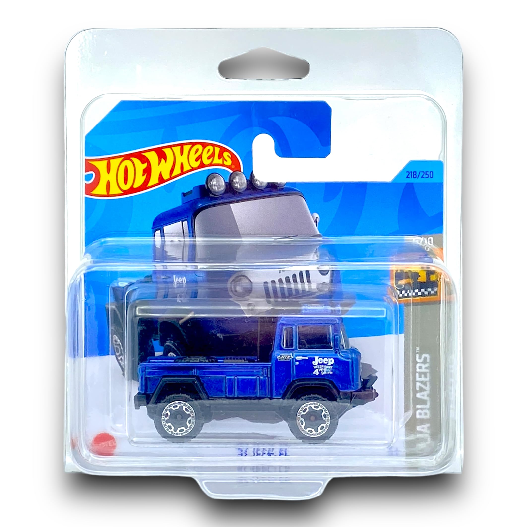 Hot Wheels '57 Jeep FC (Blue) 6/10 Baja Blazers - 2023-218/250 (Short Card) - COMES IN A KLAS CAR KEEPER PROTECTIVE COLLECTORS CASE - HKG72