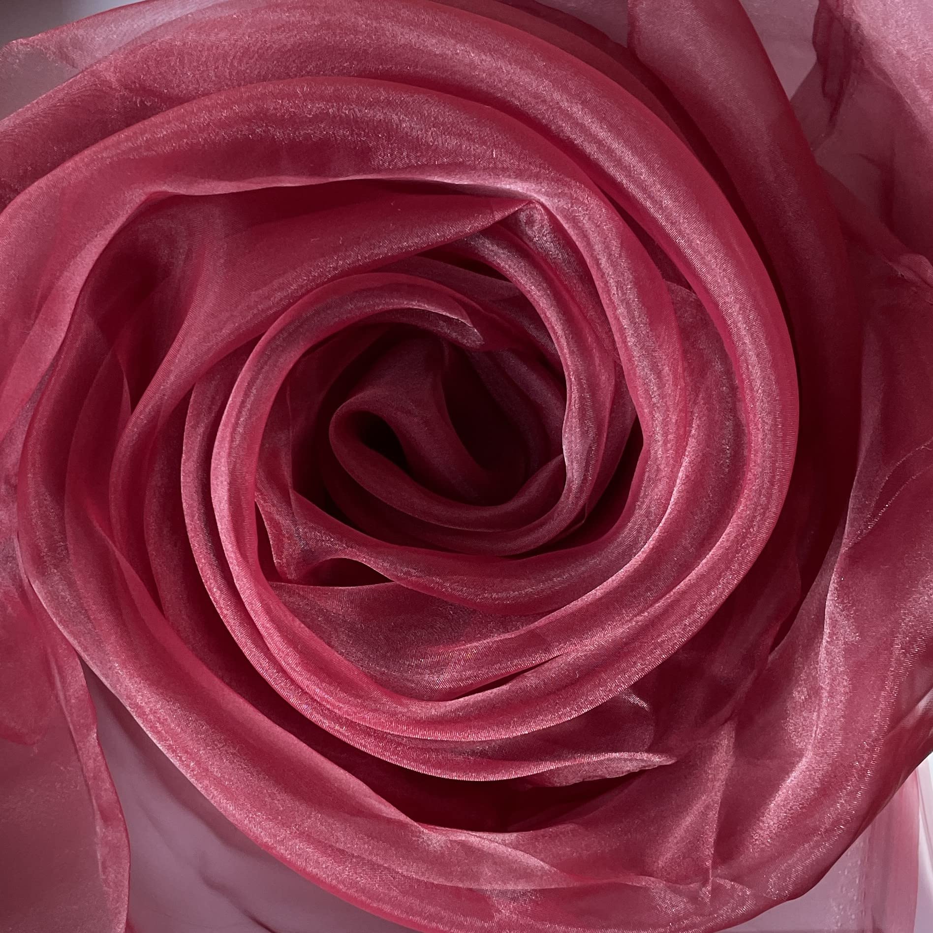 Megachest 145CM Wide Soft Organza Dress Fabric Fancy Costumes Decorations 50 Colors(Ruby Wine,5 Meters)