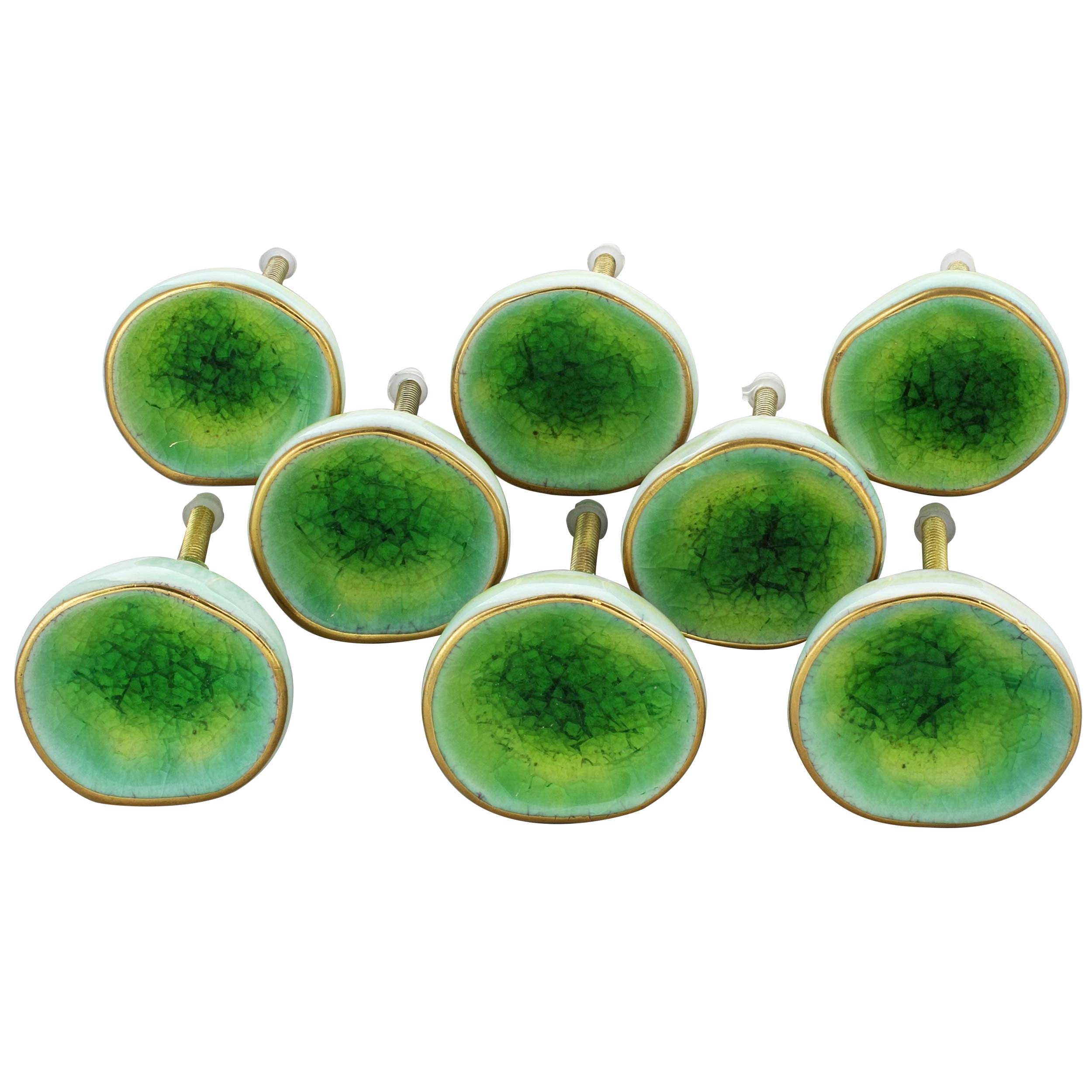 G Decor Sea Light Green Rhodes Ceramic Door Knobs Vintage Shabby Chic Cupboard Drawer Pull Handles