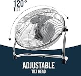 Belaco 12 Inch Metal Floor Fan High Velocity Chrome BELF-30 3 Speed view 9