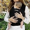 Image 8 - CuddleBug Baby Wrap Sling + Carrier - Newborns & Toddlers up to 36 lbs - Hands Free - Gentle, Stretch Fabric - Ideal for Baby Showers - One Size Fits All (Black)
