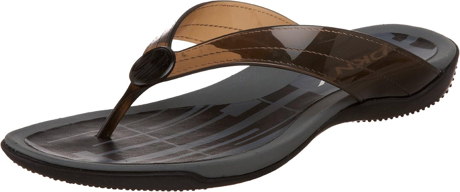 Amazon.com | DKNY Women's Serafina Thong Sandal, Black, 6 M US | Flip-Flops