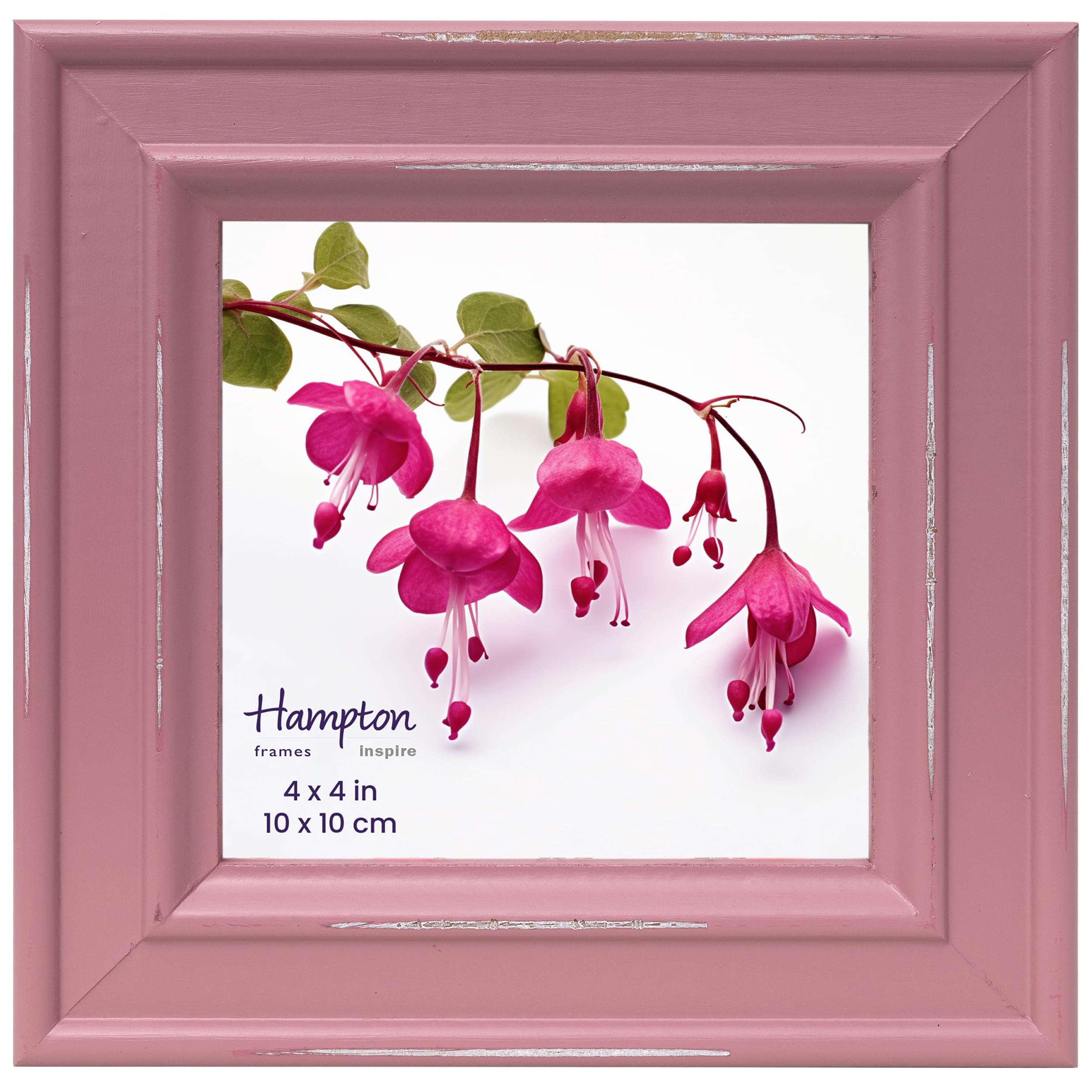 inspire By Hampton PALOMA 4x4 (10x10cm) Pink Square Picture Photo Frame Glass IBH-PAL301944P