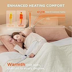 Bedsure Electric Blanket Full Size - Soft Flannel