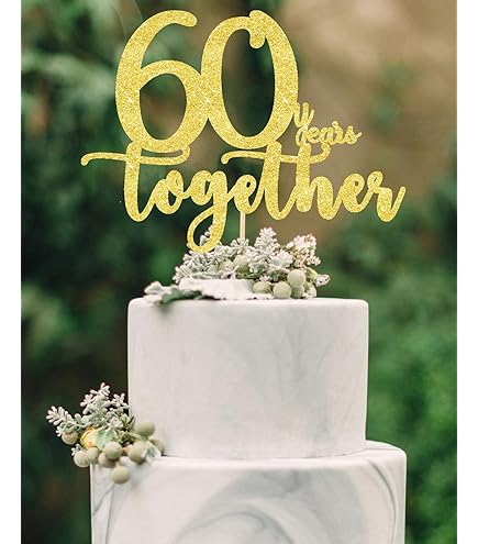 30Pcs Happy 60th Birthday Cupcake Toppers Silver Glitter - View #8
