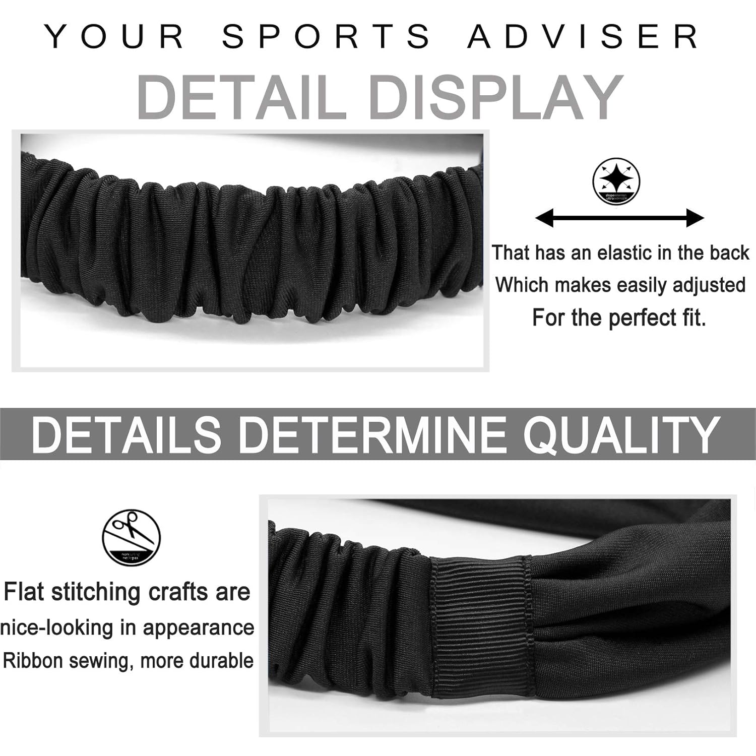 Ehfswrr Headbands With Button for Mask, Nurse Headband for Women and Men Yoga Sports Width Workout Turban Non Slip Heawrap for Doctors, Protect Your Ears 5 pack : Beauty
