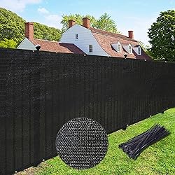 UPGRADE Privacy Fence Screen 6'x45' Black Outdoor