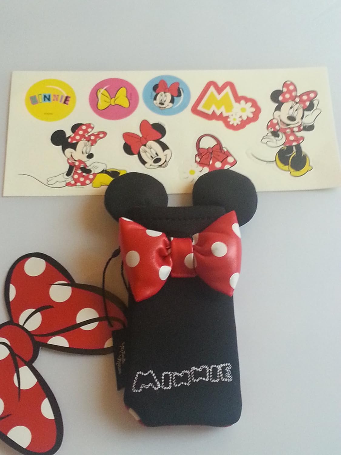 MINNIE MOUSE Ears GLASS CASE / MOBILE PHONE CASE accessories neoprene