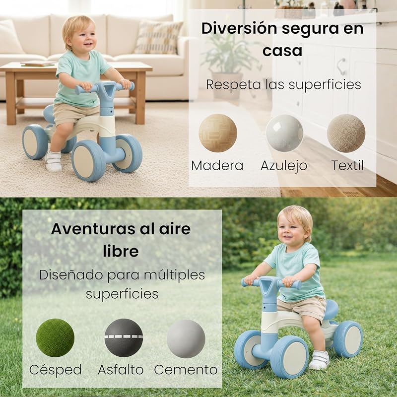 , Triciclo Bebé 1 Ano | Monte Leve | Primeira bicicleta de equilíbrio para bebés | Bicicleta sem Barcos de Equilíbrio | Toy Boy 1-2 Anos Ideal como Presente (Azul) — foto 6 de 8