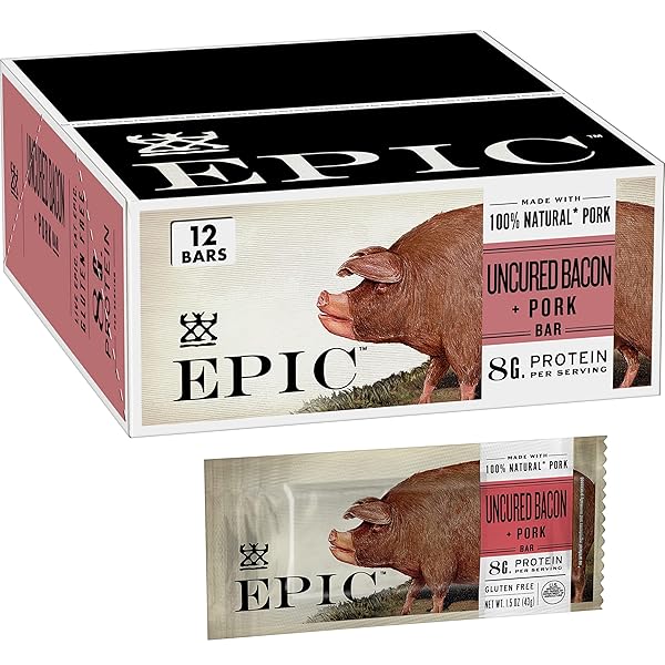 EPIC UNCURED BACON AND PORK BARS, PALEO FRIENDLY,...
