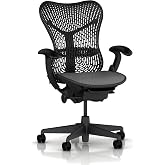 Mirra Chair by Herman Miller: Fully Featured w/Forward Tilt - Adjustable Arms - FlexFront Seat - Tilt Limiter - Lumbar Support - Hard Floor Casters - Graphite Frame/Graphite Seat