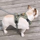 HEELE No Pull Dog Harness XL Floral-Black Front Back Clips Reflective Padding view 3