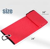 Mile High Life Golf Towel Tri-fold Microfiber with Carabiner Clip view 2