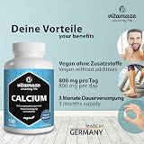 Vitamaze Calcium Tablets High Strength 400 mg Vegan 180 Tablets 3 Months view 2