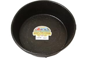 Little Giant Miller Manufacturing HP8 Rubber Feed Pan for Dogs and Horses, 8-Quart