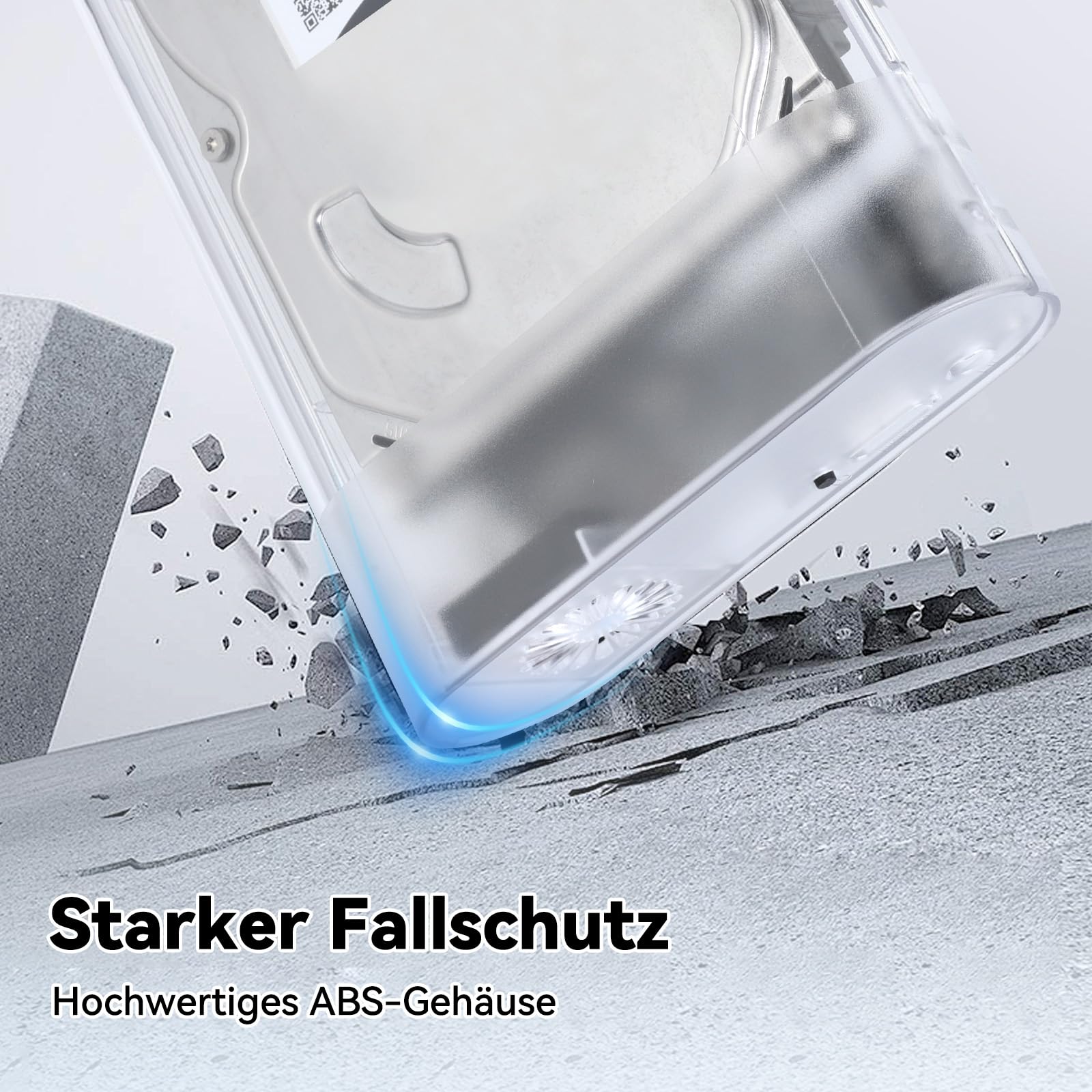 ELUTENG Festplattengehäuse 3,5 Zoll 5Gbit/s USB 3.0 Externes Festplatten Gehäuse für 3,5 2,5 Zoll SATA SSD HDD bis zu 24TB, Externe SSD Gehäuse mit 12V/2A Netzteil, Unterstützung UASP Trim 6