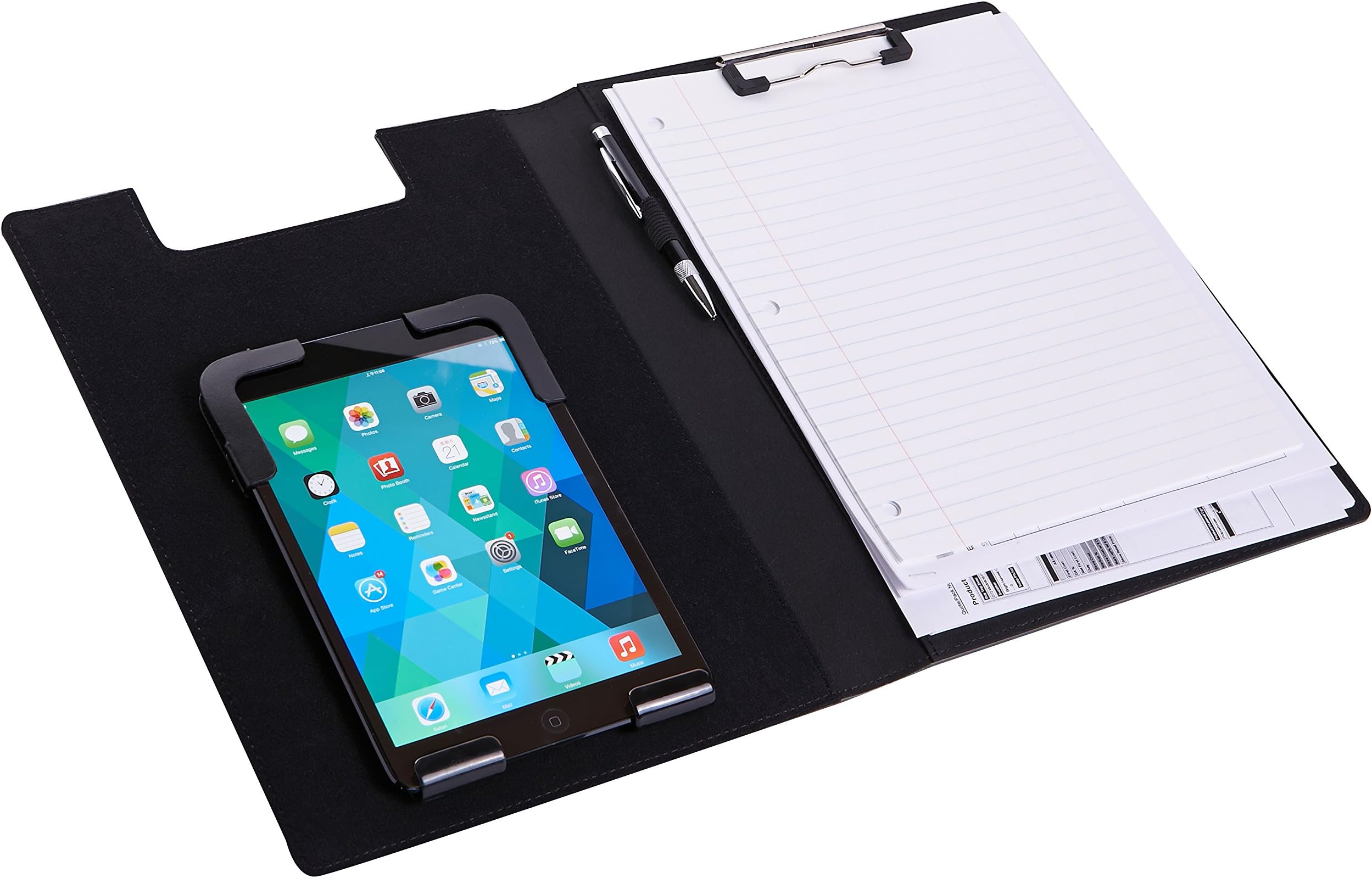 MAZZ iClip - Clipboard Padfolio for Tablet Devices With up to 10-Inch Screen Display, Black