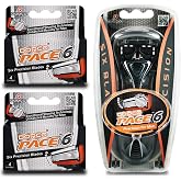 Dorco Pace 6 - Six Blade Razor Blade System - Value Pack (10 Pack + 1 Handle)