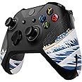eXtremeRate The Great Wave Off Kanagawa Anti-Skid Sweat-Absorbent Controller Grip for Xbox One S & X, Xbox One Controller, Professional Textured Soft Rubber Pads Handle Grips for Xbox One Controller