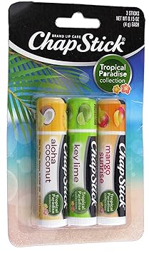 Tropical Paradise Chapstick Limited Edition: Set Of 3 Watermelon Coconut Mango