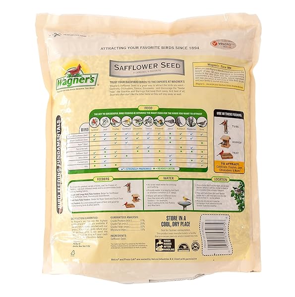 WAGNER’S 57075 SAFFLOWER SEED WILD BIRD FOOD, 5 POUND (PACK OF 1)
