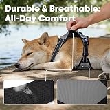 PoyPet No Pull Dog Harness Reflective Vest with 2 Attachments Grey S view 7