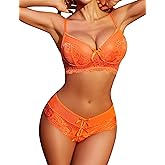 Avidlove Lingerie Set for Women Lace Bra and Panty Sets 2 Piece Lace Babydoll Outfits S-XXL