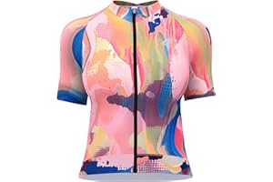LAMEDA Cycling Jersey Women, Breathable Bike Shirts for Women Biking Tops with Pockets, Bicycle Clothing for Road Riding