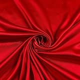 60" Red Charmeuse Satin Fabric by The Yard for