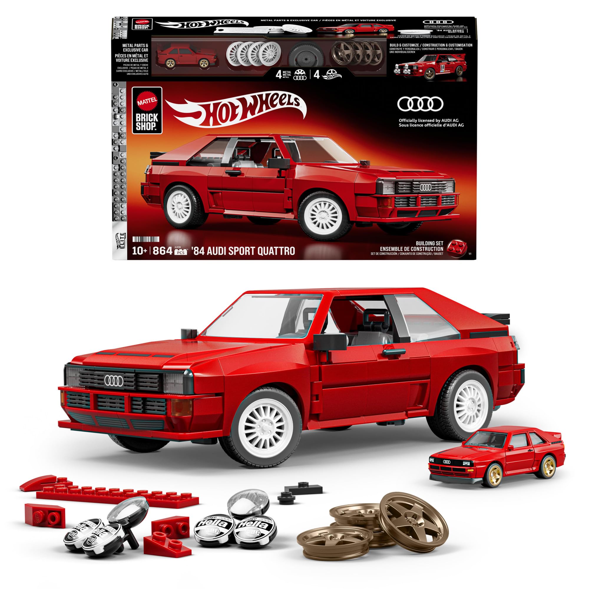 Mattel Brick Shop Hot Wheels '84 Audi Sport Quattro Bausatz