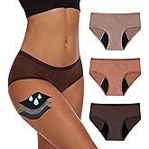YESWEL Period Underwear For Women, Leak-Proof Hipster, Brief, Heavy Flow, 3 Pack