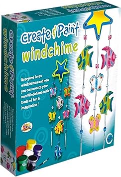 GUPTA FANCY STORE Create and Paint Windchimes (Black)