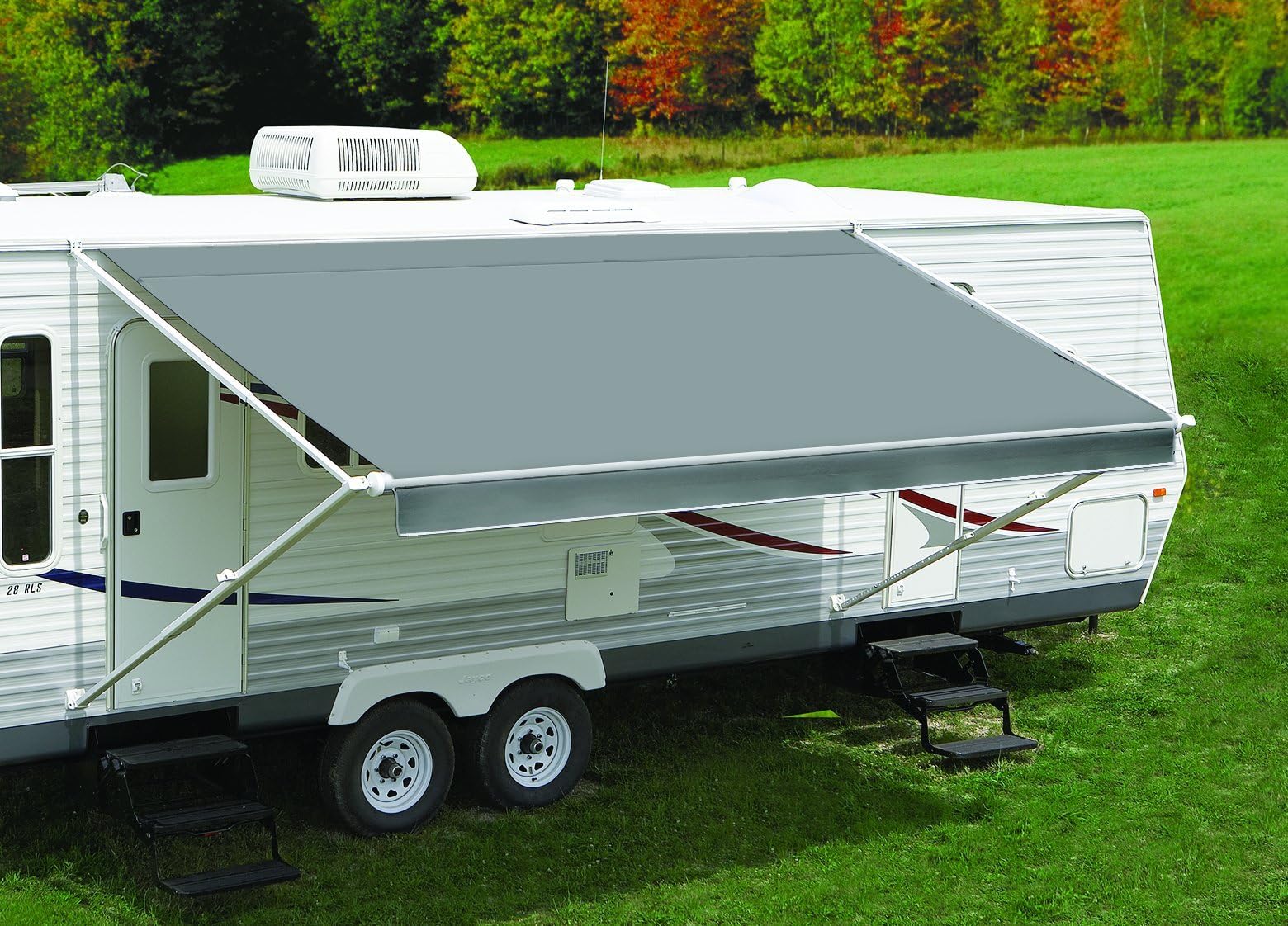 Ash Solid Gray Replacement Canopy/Fabric for a 14' Awning