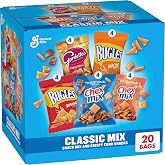 Classic Mix Snack Variety Pack, Bugles, Gardetto's, Chex Mix, 20 ct | Bugles Original and Nacho Cheese, Gardetto's Original Recipe, Chex Mix Traditional and Cheddar, 4x5 Single Serve Bags, 28 oz