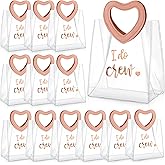 Buryeah 12 Pieces Bridesmaid Gift Bags Bridal Party Bags Transparent Gift Bags with Handles for Wedding Day Bachelorette Party Bridal Party Favor
