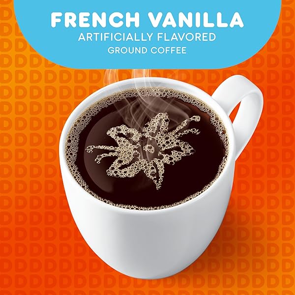 DUNKIN’ FRENCH VANILLA FLAVORED COFFEE, 10 KEURIG K-CUP PODS