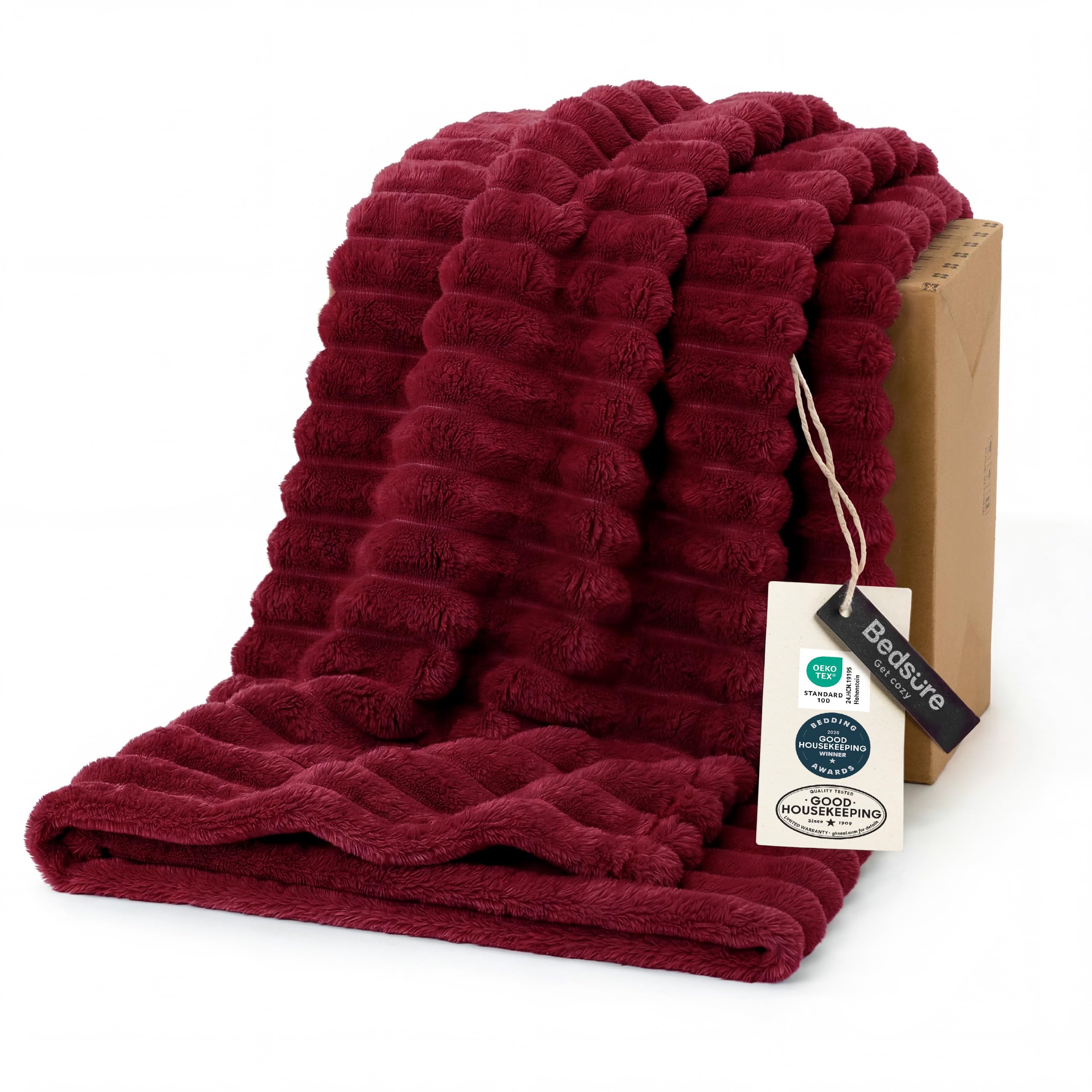 Photo 1 of Bedsure GentleSoft Red Blanket for Couch - Cozy Soft Blankets for Women, Cute Small Throws for Girls, 50x60 Inches