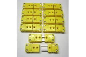 MN MEASUREMENT INSTRUMENTS 10 Mini K-Type Thermocouple Wire Connector, Cable Connector, 10 Sets Pairs Male and Female Plugs