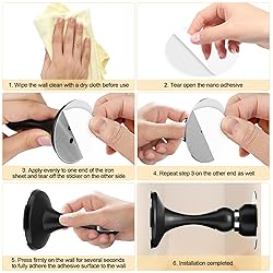 Profasion Magnetic Door Stoppers 6 Pack, Stainless