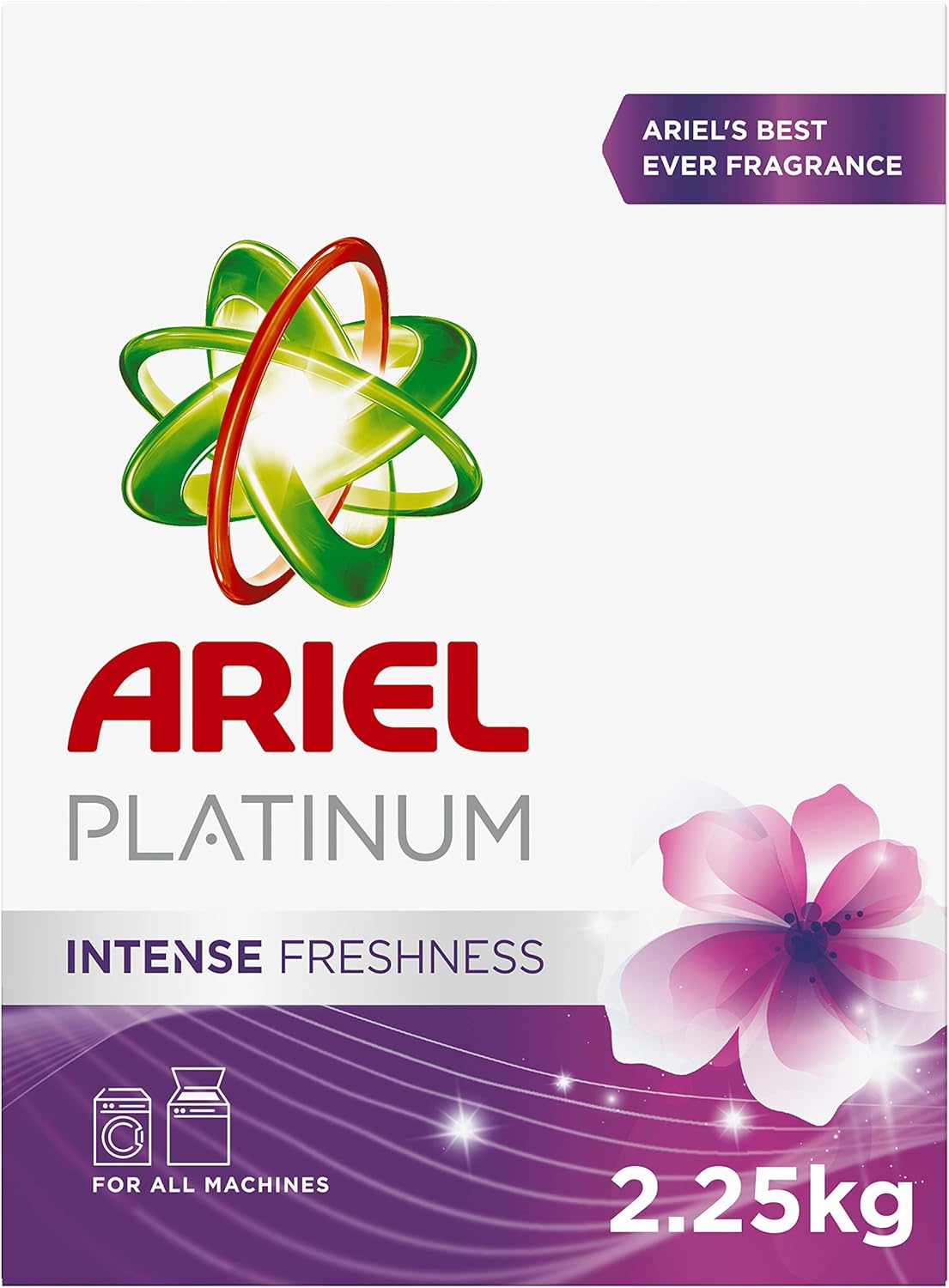 Ariel Platinum Automatic Intense Freshness Laundry Powder Detergent, 2.