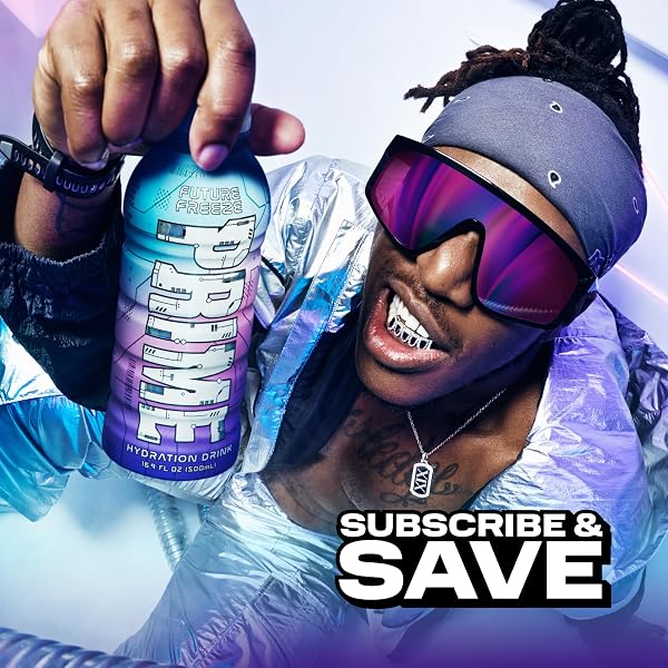 PRIME HYDRATION FUTURE FREEZE, SPORTS DRINKS, ELECTROLYTE ENHANCED FOR ULTIMATE HYDRATION, 250MG BCAAS, B VITAMINS, ANTIOXIDANTS, LOW SUGAR, 16.9 FL OZ, 12 PACK