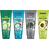 FREEMAN Facial Mask Variety Pack: Oil-Absorbing Clay, Renewing Peel-Off, Hydrating Gel, Polishing Charcoal Multiuse Face Mask