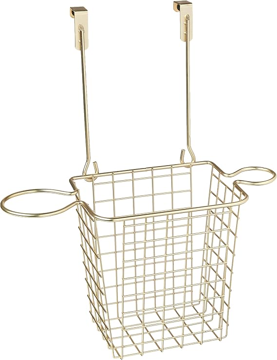 Spectrum Diversified Grid basket organizer with two holsters for hair tools and cords