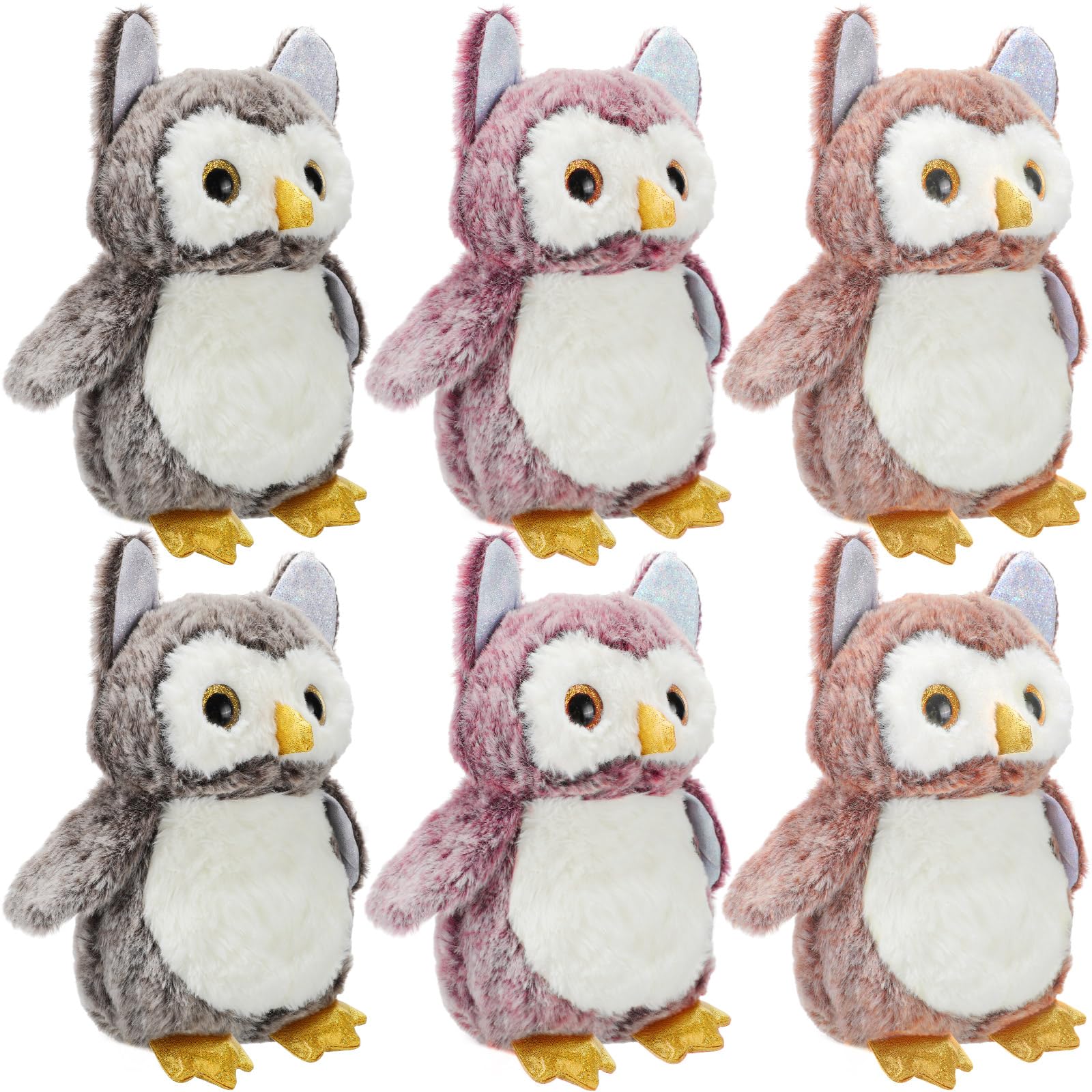 Photo 1 of Jenaai 6 Pcs Owl Plush Stuffed Animals for Babies Soft Plush Toy Stuffed Owl Wizard Party Favors for Kids Toddlers Unisex Gifts Classroom Prizes Decor, 9.06 Inch (Multicolor)