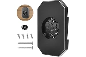 8141DBL Siding Mounting Plate,FreeCat Outdoor Light Mounting Block Fits 1/2" Lap Double Viny Siding,Built-in Electrical Box– Easy Installation with All Hardware Included