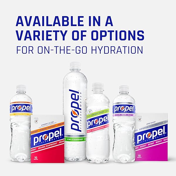 PROPEL ENERGY BOOST ZERO CALORIE FLAVORED WATER WITH ELECTROLYTES AND CAFFEINE, 3 FLAVOR VARIETY PACK, 16.9 FL OZ BOTTLES (12 PACK)
