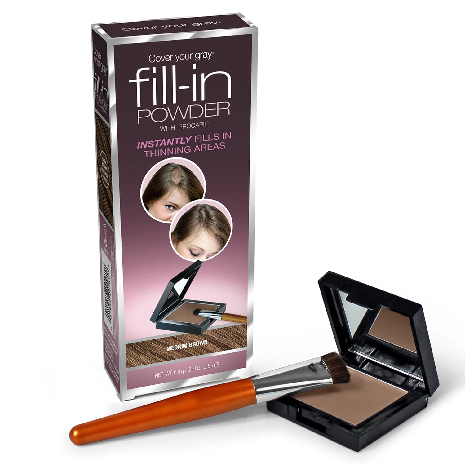 Amazon Fill In Powder for Thinning Hair Medium Brown (並行輸入品) ヘア