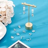 PH PandaHall 50pcs Clip-On Earring Hooks Non-Pierced Findings 13x6x7mm Silver view 5